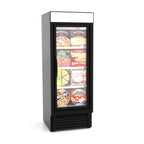 Thumbnail image #1 for Hussmann Evolve VRL1B1A Low Temperature Reach-In Glass Door Freezer, 1 Section, 22.8 cu. ft., Bottom-Mount Self-Contained, Black