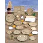 Thumbnail image #2 for Thunder Group ML801S Left-Handed 6-Compartment Melamine Tray, Rectangular, Sand, 10" x 14-1/2" Case of 2 Dozen