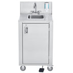 Thumbnail image #1 for Crown Verity Handwashing CV-PHS-4C Portable Stainless Steel Hand Sink, Single Bowl, Cold Water Only