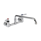 Thumbnail image #1 for Component Hardware Encore KL54-8012-SE1Z Wall-Mount Commercial Faucet, 8" Centers, 12" Stainless Steel Swing Spout