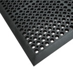 Thumbnail image #1 for Cactus Mat Vip 4420-CSWB Rubber Anti-Fatigue & Anti-Slip Floor Mat, Black, 3/4" Thick, 3'-2" x 5'-1"