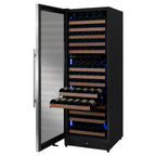 Thumbnail image #2 for Beverage Factory Allavino VSW71LD-2SL 172-Bottle Dual-Zone Commercial Wine Refrigerator, Hinged Glass Door, Black Cabinet