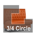 Thumbnail image #1 for ATSMFG ATS AT&S-ATQ-W36-BT GR8 William Three Quarter Circle Booth, single, 48" x 90" x 90" x 48"long x 36" high, Sewn Button-tuft back, removable