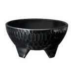 Thumbnail image #1 for G.E.T. Viva Mexico MOJ-802-BK Molcajete Bowl, 10 oz, 5 in Diameter, Melamine, Black 1 Dozen