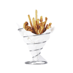 Thumbnail image #1 for G.E.T. Clipper Mill 4-88807 Stainless Steel Cone Fry Basket, 7" Diameter x 7" High Case of 12