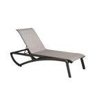 Thumbnail image #1 for Grosfillex Sunset UT047288 Stackable Armless Chaise Lounge with Textilene Sling and Resin Frame Case of 2