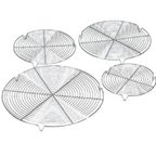 Thumbnail image #1 for Matfer Bourgeat 312501 Cooling Rack, 7-3/4" Diameter, Chrome-Plated, with Feet
