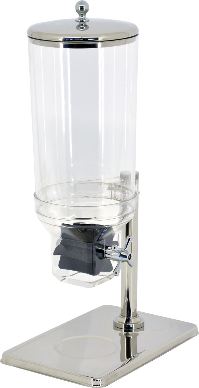 Product image #2 for Countertop Single Cereal Dispenser with 7.5 Liter Plastic Cylinder and Stainless Steel Base