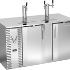 Thumbnail image #1 for Victory Refrigeration VDD58HC-S 58-Inch Direct Draw Beer Dispenser, 2 Doors, 2 Half-Keg Capacity, Single & Dual Faucet Towers