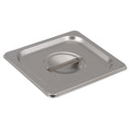 Thumbnail image #1 for Stanton Trading SPC-1600 1/6 Size Solid Stainless Steel Steam Table Pan Cover with Handle Case of 36