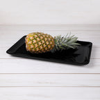 Thumbnail image #2 for G.E.T. Belize - EGS M2011RC-B Rectangular Melamine Serving Tray, Black, 20 x 11 x 1-1/4 in Case of 3