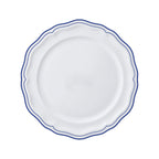 Thumbnail image #1 for Steelite International Folio, Porcelain 62579FP812 9-Inch Round Porcelain Rim Plate, Scalloped Edge, Adelina Double Line Blue Case of 2 Dozen