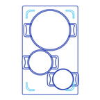 Thumbnail image #1 for TableCraft Products CW1030CSS Stainless Steel Hot Food Template, 13-1/2" x 21-5/8"