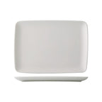 Thumbnail image #1 for CAC China Aurora ARA-RT12 Porcelain Rectangular Coupe Platter, 12"L x 8-3/4"W x 7/8"H, Bone White 1 Dozen
