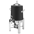 Thumbnail image #1 for Eastern Tabletop Pillard 3143MB Square Coffee Urn, 3 Gallon, Stainless Steel, Black Powder-Coated, Sterno/Electric Heat