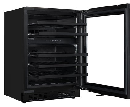 Product image #8 for KoolMore 2-Section Dual Zone Reach-In Wine Cooler with Glass Doors and Wooden Shelves