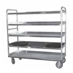 Thumbnail image #1 for SPG International Kelmax 4J0016 Stainless Steel Queen Mary Banquet Cart, 5 Shelves, 29"D x 66"W x 62"H