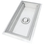 Thumbnail image #1 for IMC/Teddy CFT-2448 16-Gauge Stainless Steel Floor Trough, 48"W x 24"D, 4" Deep, Beehive Strainer