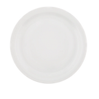 Thumbnail image #1 for Vertex China Cash ’N Carry CAT-7/6 7-1/2" Porcelain Round Plate, Narrow Rim, Rolled Edge, Bright White Case of 3 Dozen