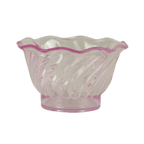 Thumbnail image #1 for Thunder Group PLDS005P 5 oz Purple Plastic Swirl Tulip Dessert Dish, Stackable Case of 8 Dozen