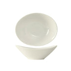 Thumbnail image #1 for Tuxton China AMU-404 Ceramic Boat-Shaped Bowl, 40 oz, 10" x 8-1/4" x 3-5/8"H, Pearl White 1 Dozen