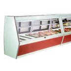 Thumbnail image #1 for Marc Refrigeration ENMDL-12 Endless Meat Display, 142 in, Triple-Pane Glass Front, 4 Sliding Rear Doors, Designed for Remote Refrigeration