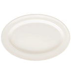 Thumbnail image #1 for Ten Strawberry Street Crism CRISM-22 Rimmed Oval China Plate, 14.3" Diameter, Creamy White Case of 6