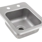 Thumbnail image #4 for John Boos Pro-Bowl PB-DISINK090905 1-Compartment Drop-In Stainless Steel Sink, 9" x 9" x 5" Bowl, 4" Faucet Centers