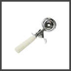Thumbnail image #1 for Thunder Group SLDS010 Disher, 3-1/4 oz, #10, Thumb Press, Stainless Steel, Ivory Handle Case of 36