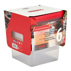 Thumbnail image #1 for Cambro 6SFSPPRP2190 6 qt Square Translucent Plastic Food Storage Container and Lid Set Case of 6