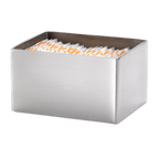 Thumbnail image #2 for TableCraft Products 1157 Rectangular Stainless Steel Sugar Packet Holder, 3-1/4" x 2-1/2" x 1-3/4" Case of 12