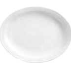 Thumbnail image #1 for Libbey Porcelana 840-520N-9 Porcelain Platter, 9-3/4" x 7-3/8", Oval, Narrow Rim, Bright White