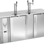 Thumbnail image #1 for Victory Refrigeration VDDN68HC-S Direct-Draw Beer Dispenser, 68 in W, 3 Half-Keg Capacity, 2 Towers, Stainless Steel Top & Front