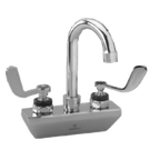 Thumbnail image #1 for Component Hardware Encore KL45-4002-SE4 Wall-Mount Commercial Faucet, 4" Centers, 6" Stainless Swivel Gooseneck Spout, Compression Valves