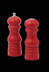 Thumbnail image #4 for American Metalcraft 6-Inch Red Wood Salt & Pepper Mill/Shaker Set