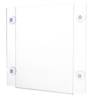 Thumbnail image #1 for Alpine Industries ADI639-8511-WSH-2 Acrylic Window Sign Holder with Suction Cups, 8.5 x 11 in