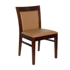 Thumbnail image #1 for JustChair Manufacturing W55518-GR1 Stackable Upholstered Side Chair, Square Inset Back and Seat, Beech Wood Frame
