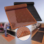 Thumbnail image #1 for Cactus Mat Vip 2530-R5 Grease-Resistant Rubber Floor Mat, Red, 3' x 5', 1/2" Thick