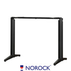 Thumbnail image #1 for Oak Street Norock B522NR-STD 36"W x 22"D Steel Table Base, Black, Dining Height, (2) T-Shaped Self-Stabilizing Bases