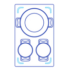 Thumbnail image #1 for TableCraft Products CW1028E2 Stainless Steel Hot Food Template, 13-1/2" x 21-5/8", 16 Gauge