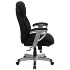 Thumbnail image #2 for Flash Furniture Hercules GO-1534-BK-FAB-GG Big & Tall High-Back Executive Swivel Office Chair, 400 lb Capacity, Padded Arms, Casters