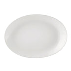 Thumbnail image #1 for CAC China Cop COP-513 Porcelain Oval Coupe Platter, 11" x 7-7/8" x 1-1/2", Super White 1 Dozen