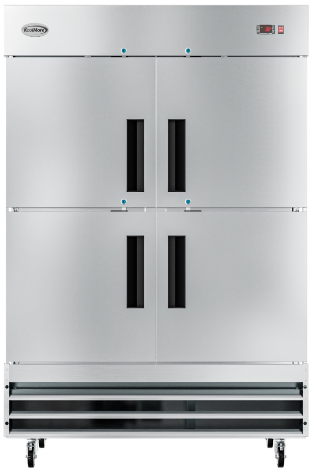 Product image #5 for KoolMore 54-Inch Two-Section Reach-In Refrigerator, 47 Cu. Ft., Bottom-Mount, Stainless Steel