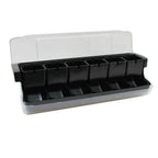Thumbnail image #2 for TableCraft Products Cash & Carry BCD6000BK First-In, First-Out Garnish Station, 9 Compartments, Black Plastic