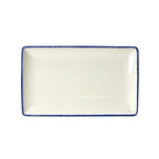 Thumbnail image #1 for Steelite International Steelite Performance, Blue Dapple 17100618 Rectangular China Platter, Blue Dapple, 8 x 4 x 0.75 in