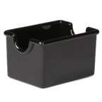 Thumbnail image #1 for G.E.T. SC-66-BK Rectangular Black SAN Plastic Sugar Caddy, 3-1/2" x 2-1/2" x 2"H Case of 2 Dozen
