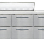 Thumbnail image #1 for Continental Refrigerator SW72N12-D 72-Inch Three-Section Sandwich Prep Refrigerator, 6 Drawers, 12-Pan Top