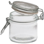 Thumbnail image #2 for JB Prince R868 3 oz Glass Mason Jar with Bail Wire Closure and Rubber Gasket