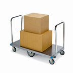 Thumbnail image #1 for Lakeside Manufacturing 456 Stainless Steel Platform Truck, 24 x 48 in Platform, Dual Handle, 1000 lb Capacity