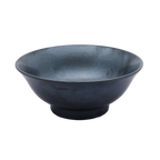 Thumbnail image #1 for Korin Tessa Black BWL-FY578-TK 48 oz Ceramic Ramen Bowl, Round, Footed, Gun Metal Sheen